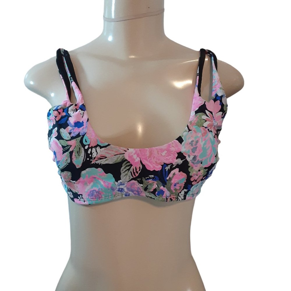Double Strap Hawaiian Floral No Boundaries Bikini Top
